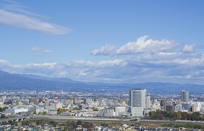 群馬県高崎市の街並み