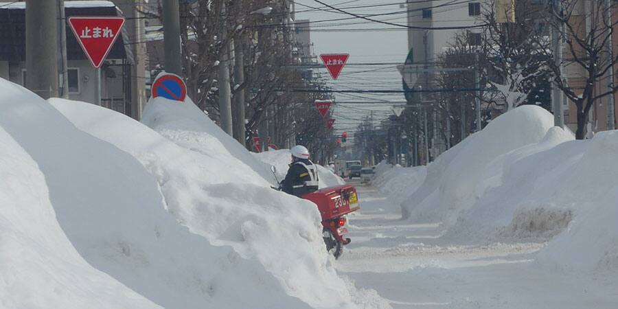 大雪の札幌