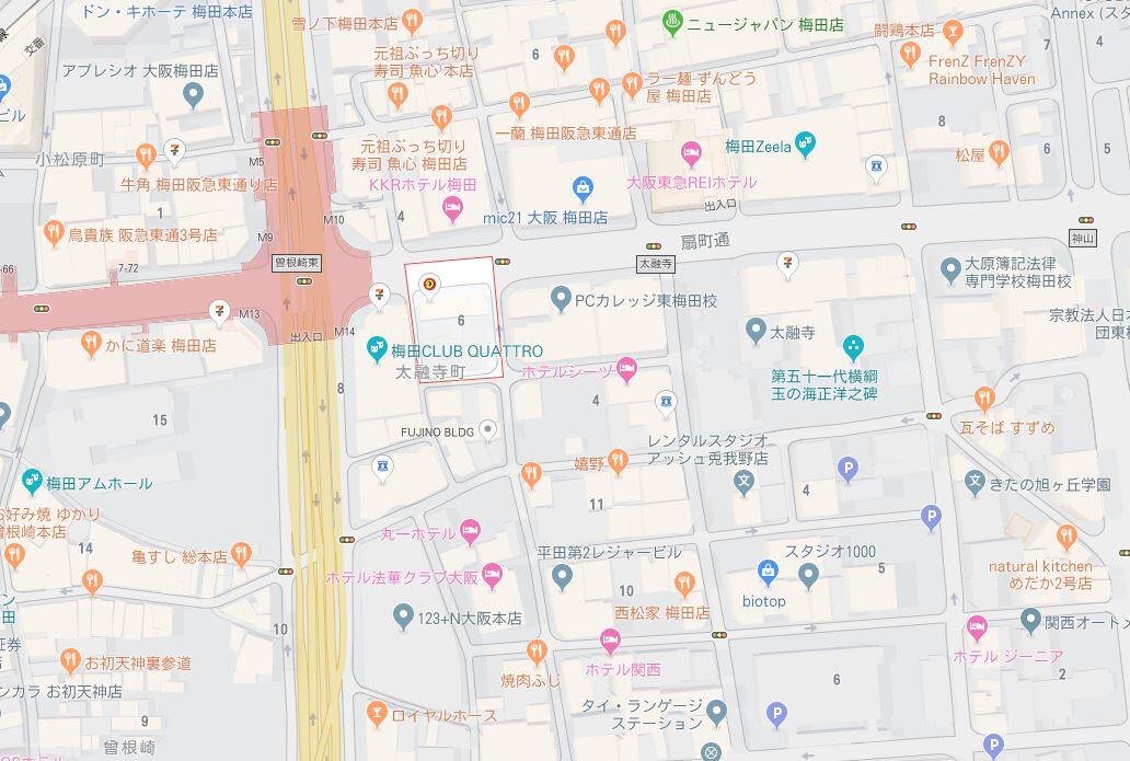 グーグル地図の「太融寺６」検索結果